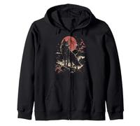 Otaku Kawaii Anime Manga Samurai Ramen Y2K Cyberpunk Japan Zip Hoodie