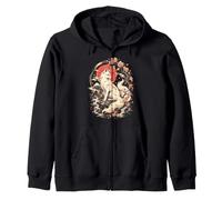 Otaku Kawaii Anime Manga Samurai Ramen Y2K Cyberpunk Japan Zip Hoodie
