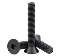 OTANA 30/50/100pcs Grade 10.9 High Tensile Countersunk Bolts Allen Socket Screws M1.6 M2 M2.5 M3 Black Zinc Plated Steel,30pcs M2.5 x 25mm