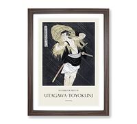 Otani Tomoemon By Utagawa Toyokuni Exhibition Museum Asian Japanese Framed Wall Art Print, Ready to Hang Picture for Living Room Bedroom Home Office Décor, Walnut A4 (34 x 25 cm)