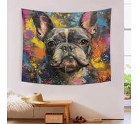 OTANIRPLE 3D French Bulldog Print Wall Blanket Home Decoration Bedding Poster Wall Art Tapestry Wall Hanging Tapestries Soft Polyester for Bedroom,Decorations Beach Blanket College Dorm 100cmx150cm