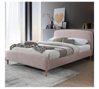 otaola fabric king size bed in pink