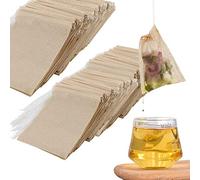OTAOTP 600 Pcs Disposable Tea Filter Bags,Tea Bags Empty for Loose Tea,Tea Infuser Drawstring Empty Bag for Loose Leaf Tea (Natural Color 3 Size)
