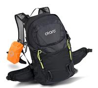 Otaro Hiking Backpack 20L With Back Ventilation and Rain Protection for Men and Women, Trekking Daypack, Black, 23