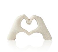 OTARTU Marble Gesture Heart Decoration, Modern Love Statue Finger, Abstract Heart Hands Sculpture Home Wedding Decoration,Shelf Decor