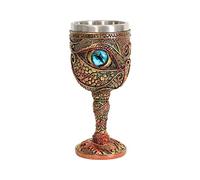 OTARTU Stainless Steel The Eye of The Dragon Wine Goblet Chalice, Dungeons and Dragons Medieval Dragon Wine Cups 210ml. Men’s Gift (Blue Eyes)