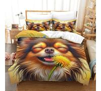 OTBSDNKZZ 3 Piece Puppy Duvet Cover 3D Printing Chihuahua Soft Quilt Covers And Pillowcase Quality Bedding Sets Bedroom Decor for Adults Kids Bedroom King（220x240cm）