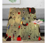 OTBSDNKZZ 3D Printed Abstract figures Travel Blanket Microfiber Warm Soft Bedding Breathable Surrealist art Home Blanket for Holiday Celebrations Birthday Anniversary 80×90inch(200x230cm)