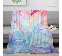 OTBSDNKZZ 3D Printed AbstractFloralArt Sofa Throw Microfiber Ultra Soft Warm Bedding ModernWatercolorStyle Bed Throw Luxurious Gift for Parents Grandparents Family Members 60x80inch(150x200cm)