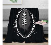 OTBSDNKZZ 3D Printed American football Blanket Microfiber Soft Warm Bedding Durable sport graphic Cosy Throw Premium Gift for Parents Grandparents Family Members 60x80inch(150x200cm)
