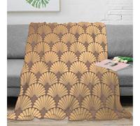 OTBSDNKZZ 3D Printed Art Deco Pattern Nap Blanket Microfiber Soft Warm Bedding Lightweight Vintage Decor Home Blanket Compact for University Students Dorm Dwellers Young Adults 80×90inch(200x230cm)