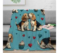 OTBSDNKZZ 3D Printed Beagle puppies Fluffy Blanket Microfiber Soft Cosy Bedding Warm cute cartoon Throw Blanket Anti Static Wrinkle Resistant for Couples Families Guests 80×90inch(200x230cm)