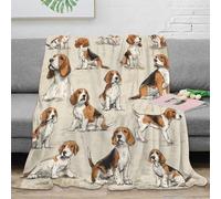 OTBSDNKZZ 3D Printed beagle sketches Sofa Throw Microfiber Ultra Soft Warm Bedding dog illustration Bed Throw Breathable All Season for Dorm Dwellers University Students Teens 70×80inch(180x200cm)