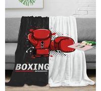 OTBSDNKZZ 3D Printed boxing gloves Bedding Throw Microfiber Ultra Soft Warm Bedding sporty graphic design Home Blanket Heartfelt Gift for Families Couples New Homeowners 40x50inch(100x130cm)