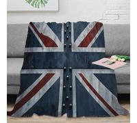 OTBSDNKZZ 3D Printed British flag Soft Throw Microfiber Ultra Soft Warm Bedding Vintage design Couch Blanket Wrinkle Resistant for Young Adults Renters Office Workers Students 80×90inch(200x230cm)
