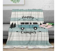 OTBSDNKZZ 3D Printed Campervan design Warm Blanket Microfiber Soft Warm Bedding Breathable Retro travel Warm Throw for Christmas Thanksgiving Easter 60x80inch(150x200cm)