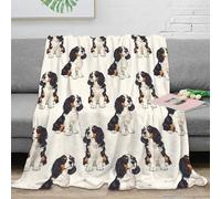 OTBSDNKZZ 3D Printed Cavalier King Charles Warm Blanket Microfiber Soft Cosy Bedding Warm Dog illustration Bed Blanket Non Pilling for Dorm Dwellers University Students Teens 40x50inch(100x130cm)