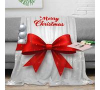 OTBSDNKZZ 3D Printed Christmas card Cozy Throw Blanket Microfiber Warm Soft Bedding Cosy festive holiday design 2 Bed Blanket Anti Static No Shedding for Men Women Couples 70×80inch(180x200cm)