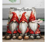 OTBSDNKZZ 3D Printed Christmas gnomes Couch Blanket Microfiber Warm Soft Bedding Lightweight Festive holiday Cozy Throw Blanket Luxurious Gift for Wedding Anniversary Newlyweds 70×80inch(180x200cm)