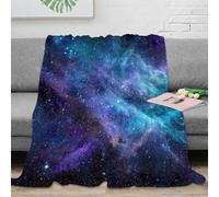 OTBSDNKZZ 3D Printed Cosmic Nebula Throw Blanket Microfiber Warm Thermal Bedding Soft Starry Space 1 Warm Blanket for New Homeowners Housewarming Guests 40x50inch(100x130cm)