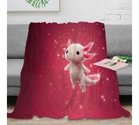 OTBSDNKZZ 3D Printed cute axolotl Blanket Ultra Soft Microfiber Bedding Warm Breathable fantasy cartoon Throw Blanket Lightweight Machine Washable for Adults Kids Families 70×80inch(180x200cm)