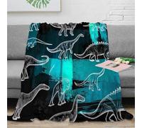 OTBSDNKZZ 3D Printed dinosaur sketches Cozy Throw Blanket Microfiber Soft Warm Bedding stylized prehistoric All Season Blanket for Housewarming Birthday Holiday Gifting 60x80inch(150x200cm)
