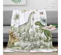 OTBSDNKZZ 3D Printed Dinosaur wall art Throw Blanket Microfiber Ultra Soft Warm Bedding Vintage illustrated Lounge Throw Anti Static Non Pilling for Couples Families Guests 40x50inch(100x130cm)