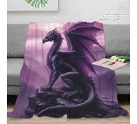 OTBSDNKZZ 3D Printed dragon fantasy Thermal Blanket Microfiber Warm Thermal Bedding Soft mythical creature Blanket Machine Washable No Shedding for Men Women Kids Households 40x50inch(100x130cm)