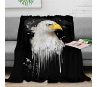 OTBSDNKZZ 3D Printed Eagle portrait Cozy Throw Blanket Microfiber Warm Soft Bedding Cosy Wildlife art Bed Blanket Luxurious Gift for Wedding Anniversary Newlyweds Couples 40x50inch(100x130cm)