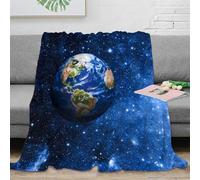 OTBSDNKZZ 3D Printed Earth in space Blanket Microfiber Soft Warm Bedding Durable Cosmic planet view Cosy Throw Machine Washable No Shedding for University Students Dorm Dwellers 50x60inch(127x152cm)