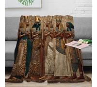 OTBSDNKZZ 3D Printed Egyptian gods Bedding Throw Microfiber Ultra Soft Warm Bedding Mythical deity Sofa Throw for Christmas Thanksgiving 80×90inch(200x230cm)