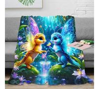 OTBSDNKZZ 3D Printed fairy creatures Bedding Blanket Microfiber Warm Soft Bedding Cosy fantasy art Couch Blanket Luxurious Gift for Holiday Celebrations Birthday Anniversary 60x80inch(150x200cm)