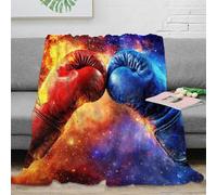 OTBSDNKZZ 3D Printed fighting gloves Blanket Microfiber Soft Warm Bedding Breathable space action Cosy Throw Premium Gift for Wedding Anniversary Newlyweds Couples 50x60inch(127x152cm)