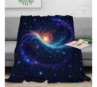OTBSDNKZZ 3D Printed Galaxy Nebula Blanket Microfiber Warm Thermal Bedding Soft Cosmic Space Art Bedding Blanket Machine Washable No Shedding for Men Women Kids Households 40x50inch(100x130cm)