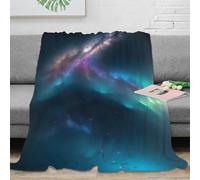 OTBSDNKZZ 3D Printed Galaxy Nebula Thermal Blanket Microfiber Warm Thermal Bedding Soft Cosmic Space Art 1 Nap Blanket Lightweight for Office Workers Students Teens Young Adults 40x50inch(100x130cm)