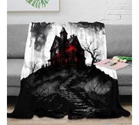 OTBSDNKZZ 3D Printed haunted-house Bedding Throw Microfiber Ultra Soft Warm Bedding gothic-horror Bedding Blanket for Holiday Celebrations Birthday Anniversary 40x50inch(100x130cm)