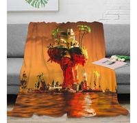 OTBSDNKZZ 3D Printed island-villa Bed Blanket Microfiber Ultra Soft Warm Bedding fantasy-art Soft Throw Wrinkle Resistant Non Pilling for Young Adults Renters Office Workers 80×90inch(200x230cm)
