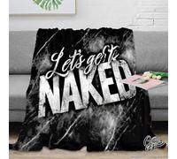 OTBSDNKZZ 3D Printed Let's get naked Cozy Throw Blanket Microfiber Warm Soft Bedding Cosy grunge urban Throw Blanket Thoughtful Gift for Parents Grandparents Family Members 40x50inch(100x130cm)
