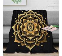 OTBSDNKZZ 3D Printed mandala design Home Blanket Microfiber Ultra Soft Warm Bedding Ornamental spiritual Lounge Throw Machine Washable No Shedding for Kids Adults Families 60x80inch(150x200cm)