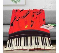 OTBSDNKZZ 3D Printed music notes flying Sofa Throw Microfiber Ultra Soft Warm Bedding abstract musical art Bed Throw Luxurious Gift for Parents Grandparents Family Members 80×90inch(200x230cm)