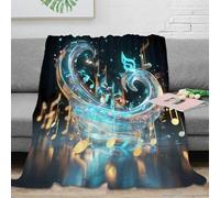 OTBSDNKZZ 3D Printed Musical notes Couch Blanket Warm Soft Bedding Lightweight Abstract digital art Cozy Throw Blanket Wrinkle Resistant Non Pilling for Homeowners Renters Adults 50x60inch(127x152cm)