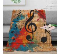 OTBSDNKZZ 3D Printed Musical notes Living Room Throw Microfiber Soft Warm Bedding Cosy Abstract art All Season Blanket for Housewarming New Homeowners Couples 50x60inch(127x152cm)