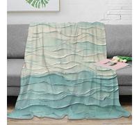 OTBSDNKZZ 3D Printed Ocean Waves Cozy Throw Blanket Microfiber Soft Warm Bedding Abstract Textured Art All Season Blanket for Housewarming Birthday Holiday Gifting 50x60inch(127x152cm)
