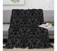 OTBSDNKZZ 3D Printed OrnatePattern Thermal Blanket Microfiber Soft Cosy Bedding Warm BlackClassicStyle Blanket Premium Gift for Christmas Thanksgiving 70×80inch(180x200cm)