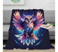 OTBSDNKZZ 3D Printed Owl Wings Fantasy Cosy Throw Microfiber Ultra Soft Warm Bedding Magical Creature Art Nap Blanket Lightweight Machine Washable for Homeowners Renters Families 60x80inch(150x200cm)