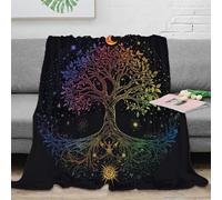 OTBSDNKZZ 3D Printed Rainbow Tree Bedding Throw Microfiber Ultra Soft Warm Bedding Spiritual Art Home Blanket Heartfelt Gift for Families Couples New Homeowners 80×90inch(200x230cm)