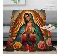 OTBSDNKZZ 3D Printed religious icon Home Blanket Microfiber Ultra Soft Warm Bedding sacred art Fluffy Blanket Anti Static for Teens Students Renters Apartment Dwellers 60x80inch(150x200cm)