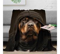 OTBSDNKZZ 3D Printed Rottweiler-dog Warm Blanket Microfiber Soft Cosy Bedding Breathable urban-street Living Room Throw Anti Static Fade Resistant for Kids Adults Families 80×90inch(200x230cm)