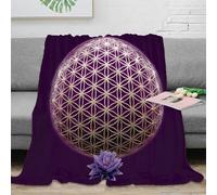 OTBSDNKZZ 3D Printed Sacred geometry Cosy Throw Microfiber Soft Warm Bedding Breathable spiritual symbol design Warm Blanket Lightweight All Season for Adults Teens Homeowners 50x60inch(127x152cm)