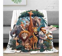 OTBSDNKZZ 3D Printed safari animals Bed Blanket Microfiber Ultra Warm Thermal Bedding Soft Children's jungle Cosy Throw Machine Washable No Shedding for Men Women Kids Households 40x50inch(100x130cm)